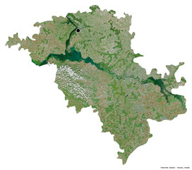 Tatarstan, republic of Russia, on white. Satellite
