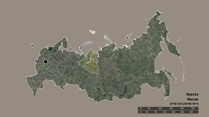 Location of Yamal-Nenets, autonomous province of Russia,. Satellite