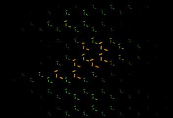 Dark Green, Yellow vector pattern with sharp lines.