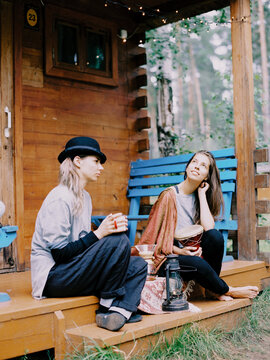 Two girl having time together