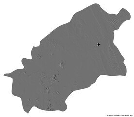 Al Quassim, region of Saudi Arabia, on white. Bilevel