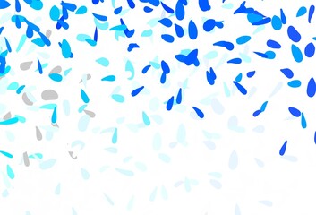 Light BLUE vector elegant background with leaves.