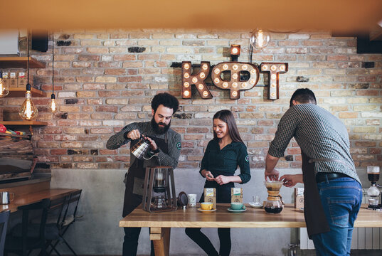 Bartenders Making Coffee