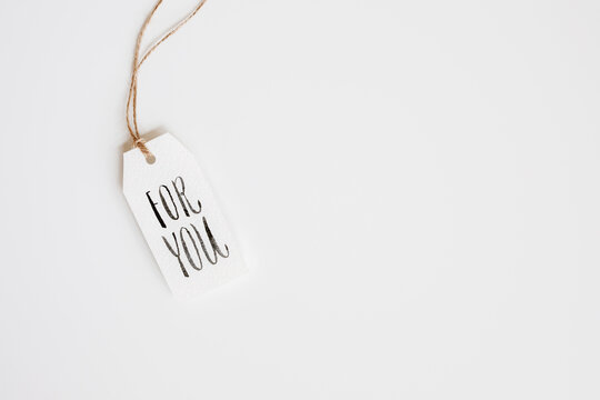 handwritten gift tag ""for you""