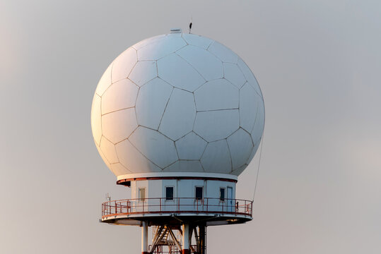 Radar dome in airport