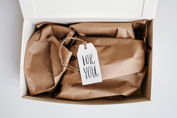 a partially opened gift for you