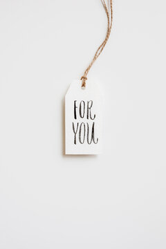 simple handwritten gift tag ""for you""