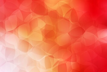 Light Red, Yellow vector gradient triangles pattern.