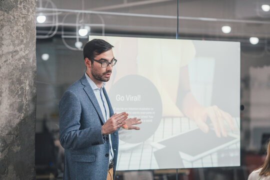 Businessman Making Presentation