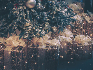 Bokeh image of Christmas decoration background