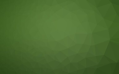Light Green vector polygonal template. Creative illustration in halftone style with gradient. Triangular pattern for your business design.