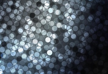 Light Gray vector background with bubbles.