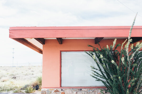 Pink Building in the California Desert