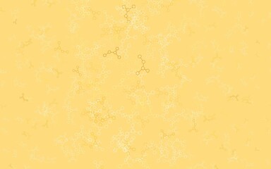 Light Orange vector backdrop with artificial intelligence data.