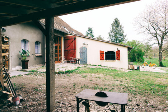 Backyard of Tastefully Renovated Farmhouse