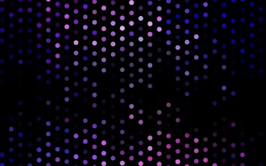 Dark Purple vector texture with disks. Blurred decorative design in abstract style with bubbles. Design for business adverts.