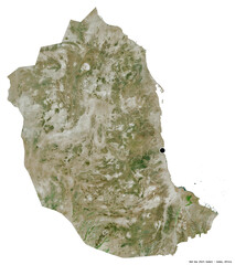 Red Sea, state of Sudan, on white. Satellite