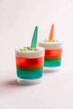 Rainbow jelly shot