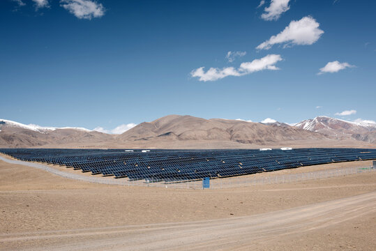 Solar batteries under sunlight