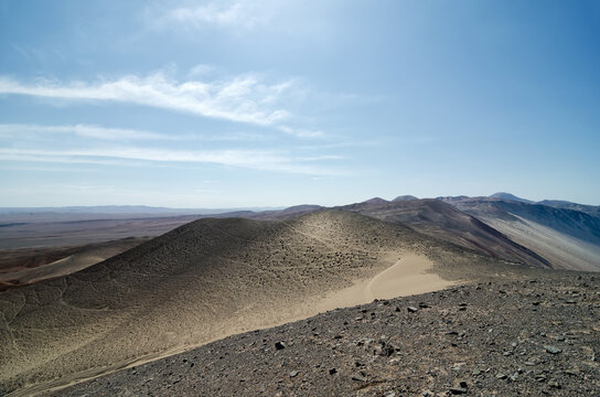 Scenic view to desert