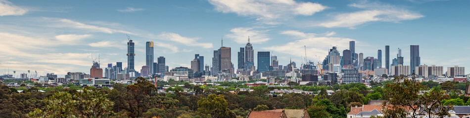 Fototapeta na wymiar Melbourne city panorama view.