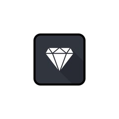 Diamond icon flat