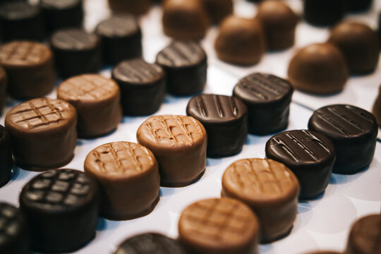 Set of chocolate truffles