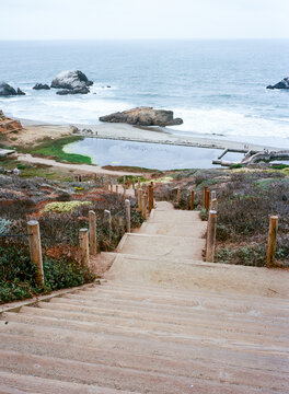 Staircase at Sutro Baths in San Francisco