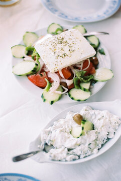 Greek Salad & Tzatziki