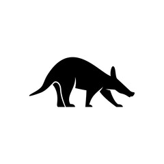 Illustration vector graphic template of aardvark silhouette logo