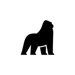 Illustration vector graphic template of gorilla silhouette logo © Ibni