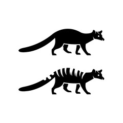 Illustration vector graphic template of weasel silhouette logo
