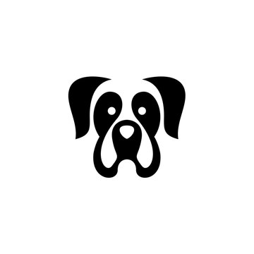 Illustration vector graphic template of bulldog head silhouette logo