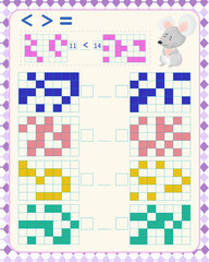 Math game for children. Development of logic. 