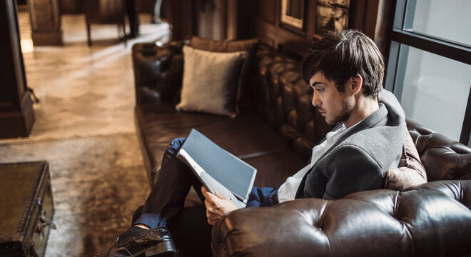 Businessman Reading a Document