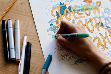 Creative hand lettering art
