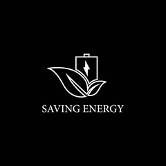 Saving energy logo template