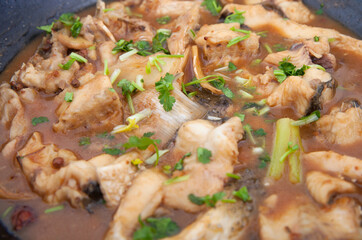Fish stew with Chinese miso