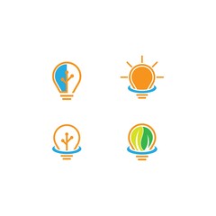 Lamp logo vector icon