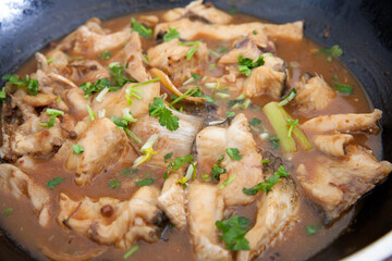 Fish stew with Chinese miso