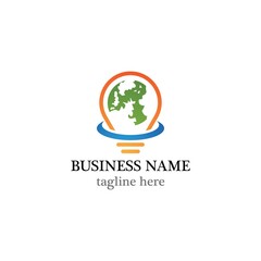 Lamp logo vector icon