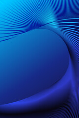 Dark blue luminous gradient lines, a poster background with a sense of technology.