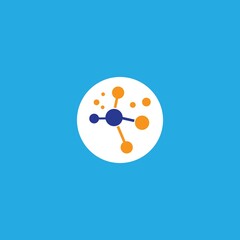 molecule logo vector icon