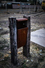 garbage bin in the park