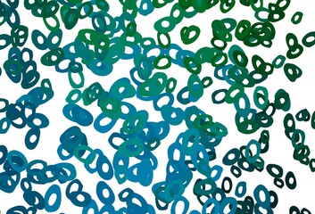 Dark Blue, Green vector cover with spots.