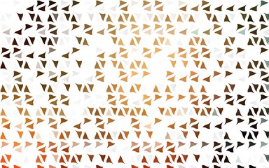 Light Orange vector template with crystals, triangles. Modern abstract illustration with colorful triangles. Best design for your ad, poster, banner.