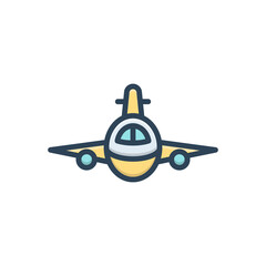 Color illustration icon for plan