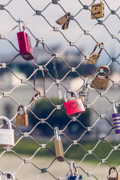 Love locks with I love you