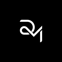 DM letter logo design on luxury background. MD monogram initials letter logo concept. DM icon design.