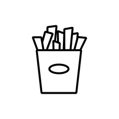 French Fries Icon Design Vector Template Illustration